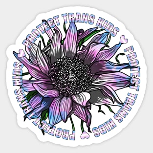 Protect Trans Kids Sunflower Sticker